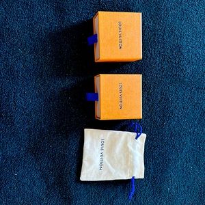 Empty Louis Vuitton Jewelry Gift Box (2) with one dust bag
